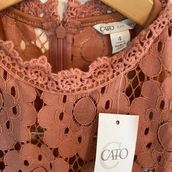 Z1018 CATO BURNT ORANGE COCKTAIL DRESS - Picture 11 of 11